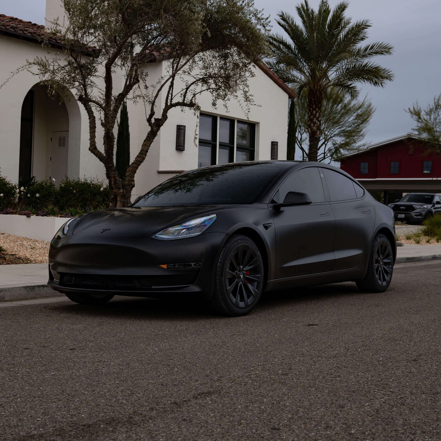 Tesla Model 3 Matte Black Wrap Satin Black Vinyl Wrap and Tint