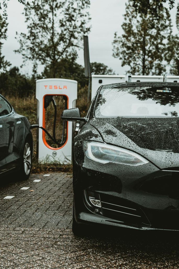 Charging Tesla in Rain